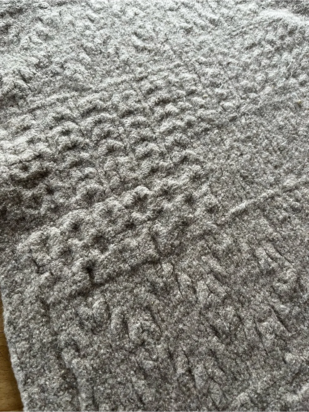 Fisherman gorpcore Wool Irish throw Cozy Cable Knit Throw Blanket - Light Gray